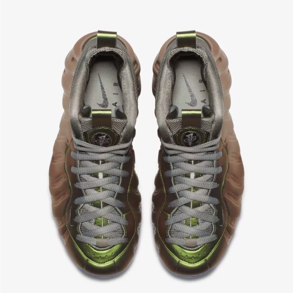 Women’s Nike Air Foamposite One Dark Stucco Green Black - Picture 5 of 17